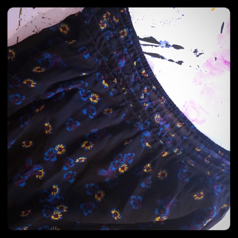 Long skirt with under mini